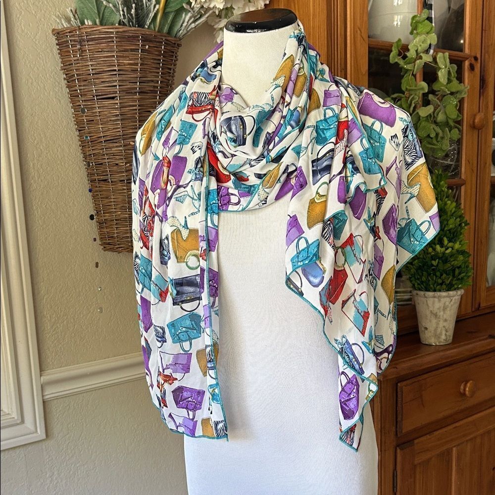 Colorful Patterned Scarf - Picture 2 of 6